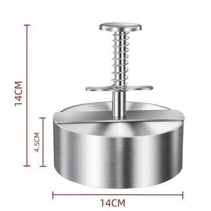 Hamburger Patty Maker Press 304 Stainless Steel Non-Stick round Manual Rice Ball Mold Thickness Adjusted Kitchen Beef BBQ Tools