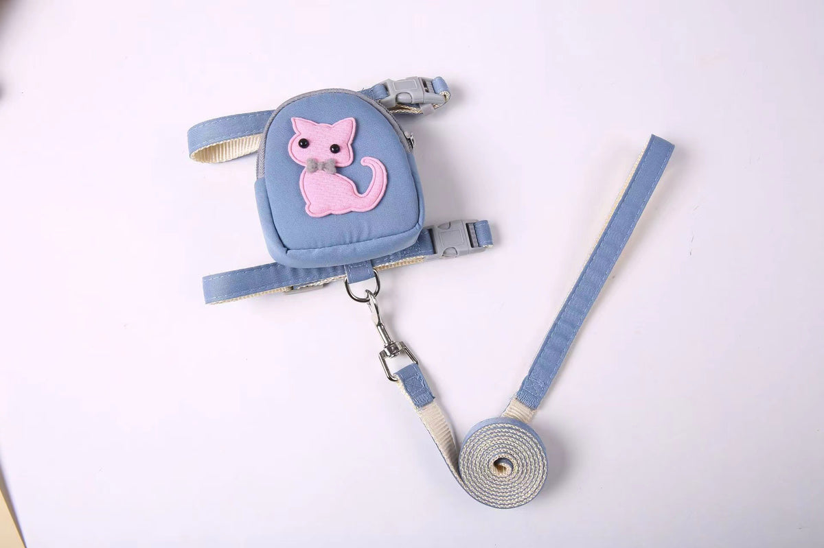 Dog & Cat Chest Harness with 120cm Leash & Snack Pack