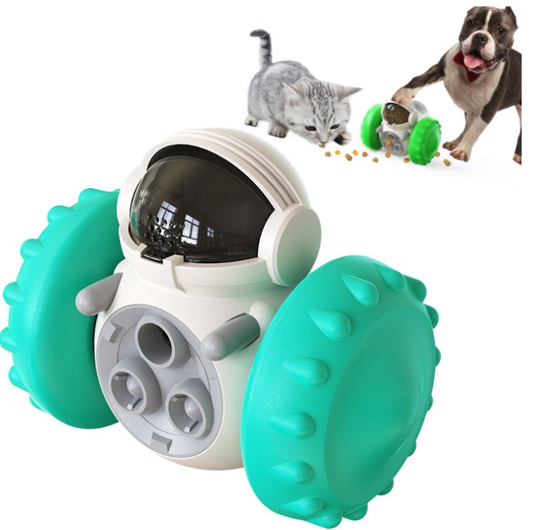  Dog playing with interactive slow feeder puzzle toy for mental stimulation