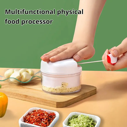 1Pc White Hand Pulled Garlic Grinder in the Kitchen Palm Multi Functional Food Garlic Grinder Shredding Machine Garlic Puller