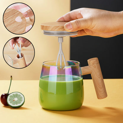 Self-Stirring Coffee Mug with One-Touch Auto Mixing