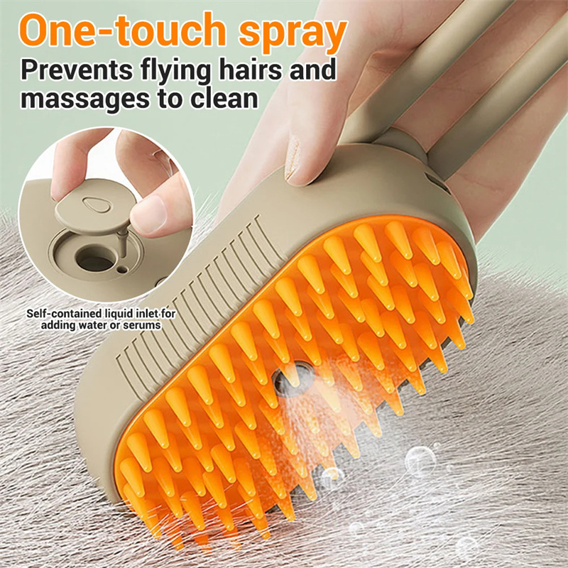 USB Rechargeable Pet Grooming Brush with Mist