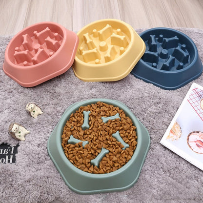 Home Style Bone Slow Feed Dog Bowl – Anti-Choke Feeding Bowl for Dogs