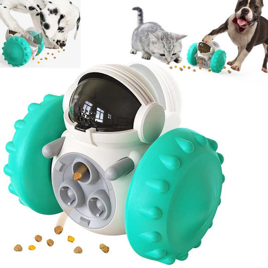  Interactive slow feeder tumbler toy for cats and dogs — product front view