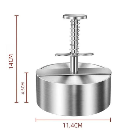 Hamburger Patty Maker Press 304 Stainless Steel Non-Stick round Manual Rice Ball Mold Thickness Adjusted Kitchen Beef BBQ Tools