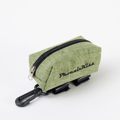 Double-Zipper Dog Walk Waste Bag Pouch