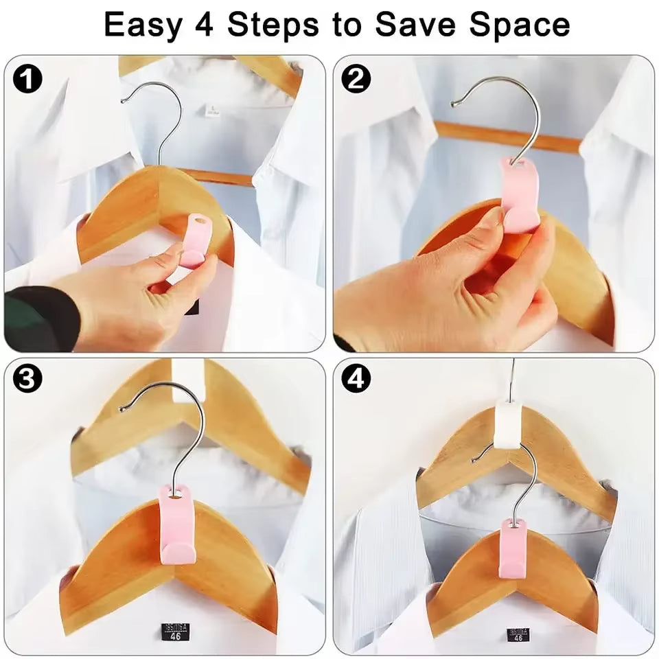 Mini Hanger for Wardrobe Connector Hangers save Wardrobe Space Hook up Cascading Plastic Coat Organizer Clothing Storage Home