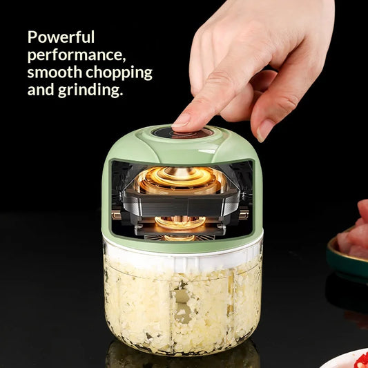 Electric Mini Kitchen Garlic Paste Mixer Baby Food Meat Grinder Home Multi-Functional Garlic Crusher