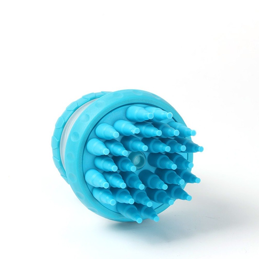 Dog Bath Brush with Massage Comb – Silicone Grooming Tool & Foot Scrubber
