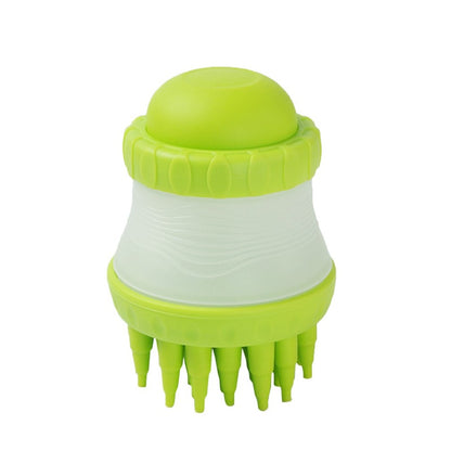 Dog Bath Brush with Massage Comb – Silicone Grooming Tool & Foot Scrubber