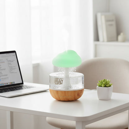 Raining Cloud Humidifier with 7-Color Night Light & Aromatherapy Diffuser