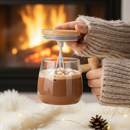 Self-Stirring Coffee Mug with One-Touch Auto Mixing